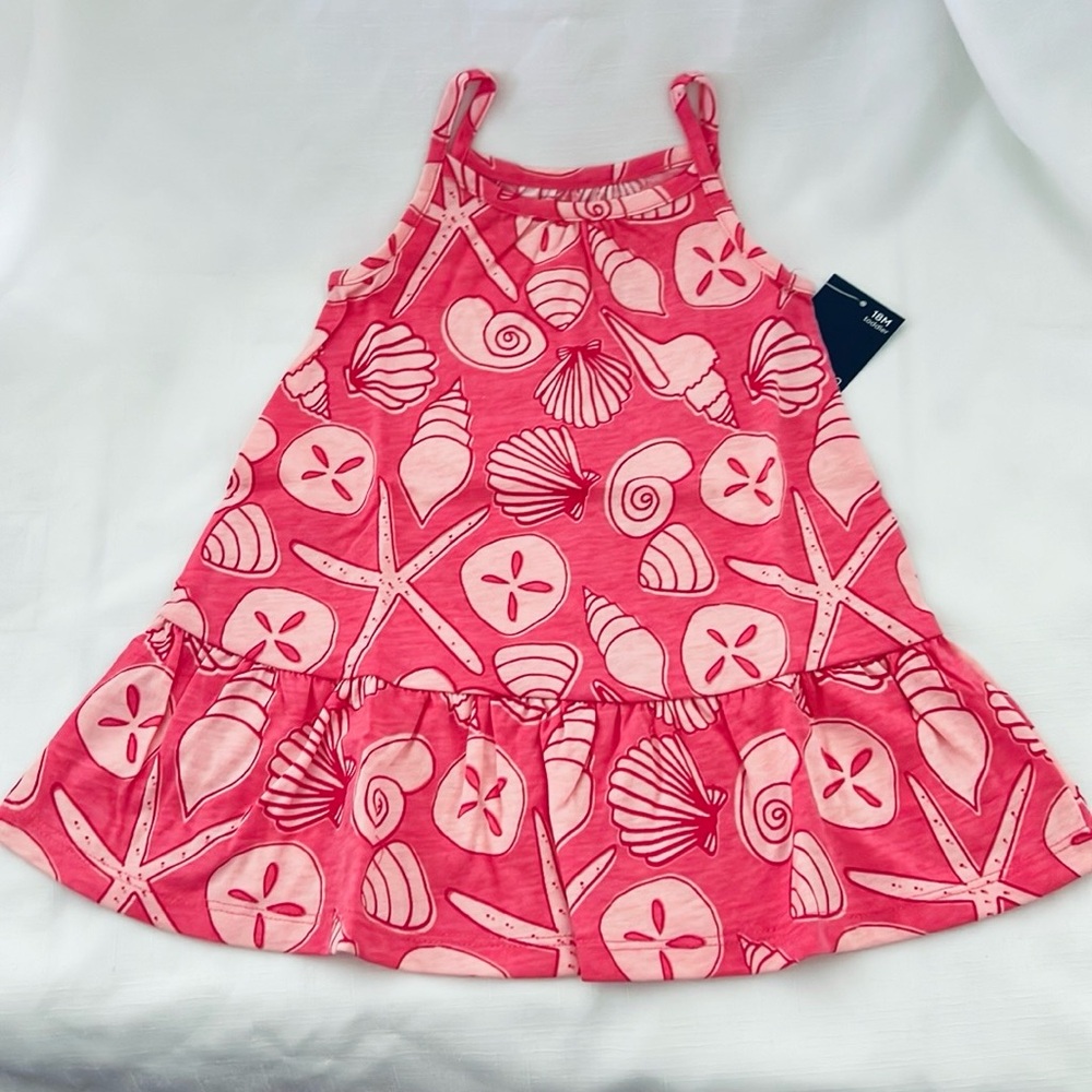 New / Sea Shells~Sleeveless Drop Waist Dress